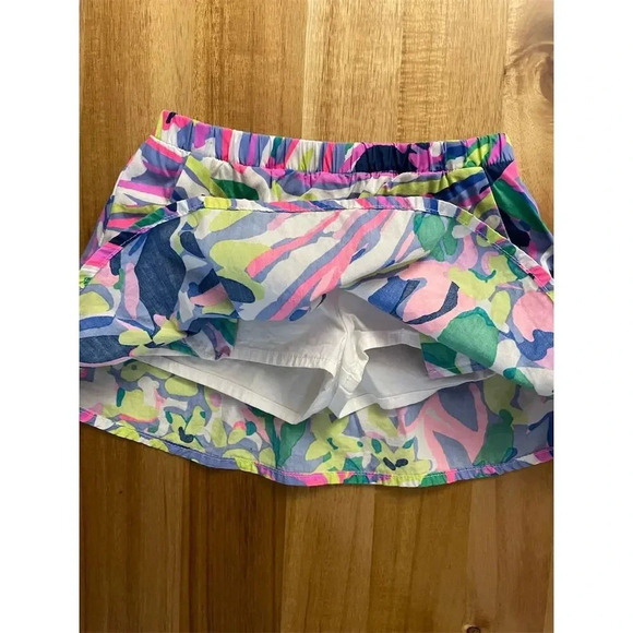 Lilly Pulitzer Girls Sam Skort Size S (4-5) Havin A Blast Print Pockets - Picture 3 of 5